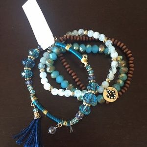 (Charming Charlie) beaded stack bracelets